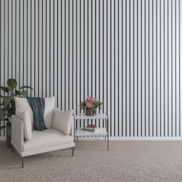 Ekena Millwork 48H x 1T Adjustable PVC Slat Wall Panel Kit w/ 2W Slats, Unfinished contains 22 Slats SWP66X48X1000UN - main